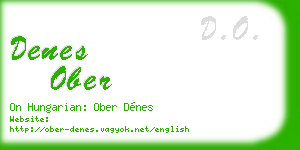 denes ober business card